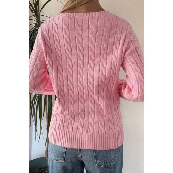Cable Knit Long Sleeves Fit Sweater - Picture 4 of 4